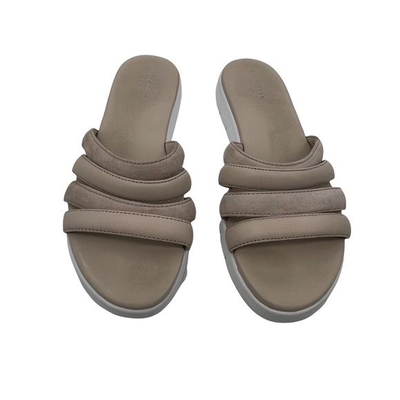 Cole Haan Zerogrand Tan Beige Multi Strap Slip On Sandals Size 8 1/2 Women's - Picture 3 of 9